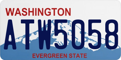 WA license plate ATW5058
