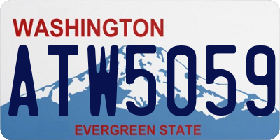 WA license plate ATW5059