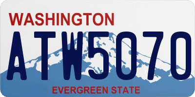 WA license plate ATW5070
