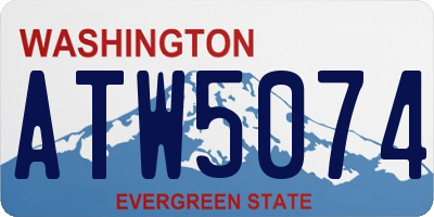WA license plate ATW5074