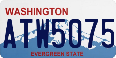 WA license plate ATW5075