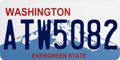 WA license plate ATW5082