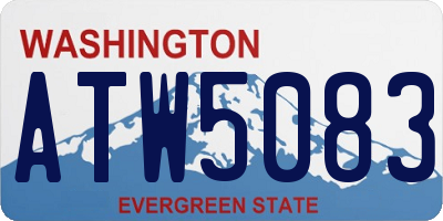 WA license plate ATW5083