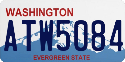 WA license plate ATW5084