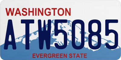 WA license plate ATW5085