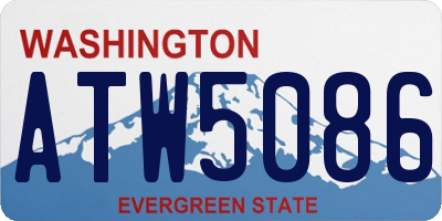 WA license plate ATW5086