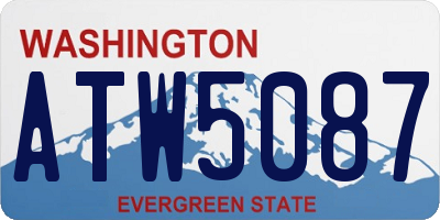 WA license plate ATW5087