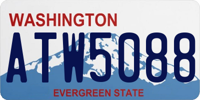 WA license plate ATW5088