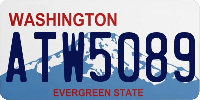 WA license plate ATW5089