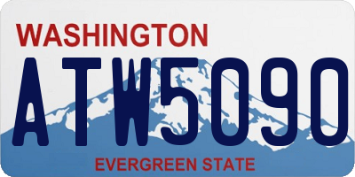 WA license plate ATW5090