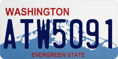 WA license plate ATW5091