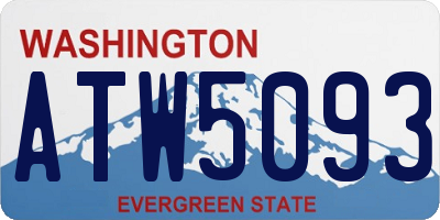 WA license plate ATW5093