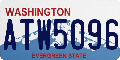 WA license plate ATW5096