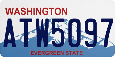 WA license plate ATW5097