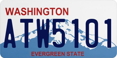 WA license plate ATW5101