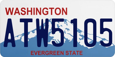WA license plate ATW5105