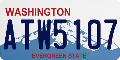 WA license plate ATW5107