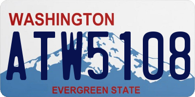 WA license plate ATW5108