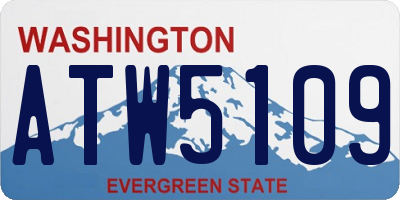 WA license plate ATW5109