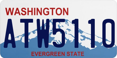 WA license plate ATW5110