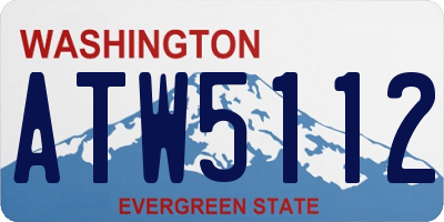 WA license plate ATW5112