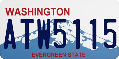 WA license plate ATW5115
