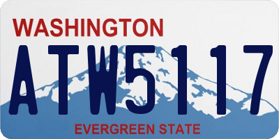 WA license plate ATW5117