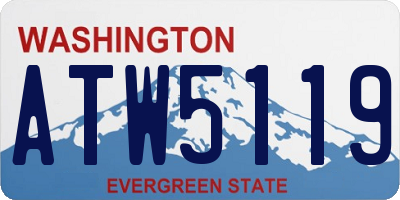 WA license plate ATW5119
