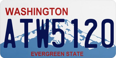 WA license plate ATW5120