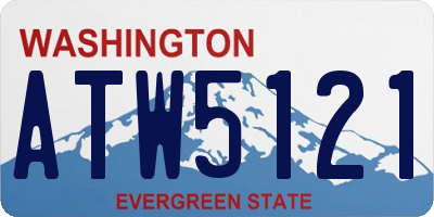 WA license plate ATW5121