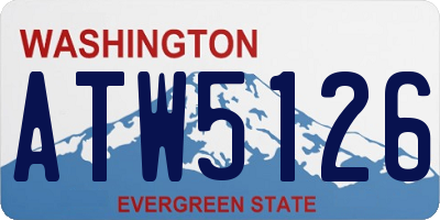 WA license plate ATW5126