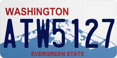 WA license plate ATW5127