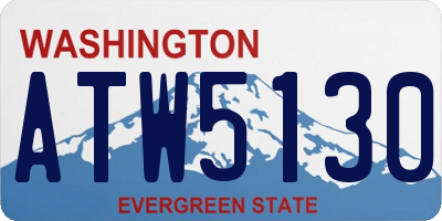 WA license plate ATW5130