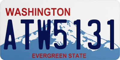 WA license plate ATW5131