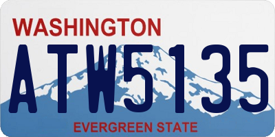 WA license plate ATW5135