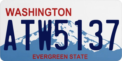 WA license plate ATW5137