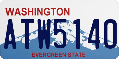 WA license plate ATW5140
