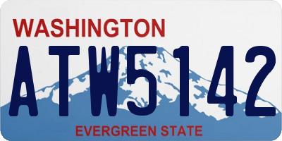 WA license plate ATW5142