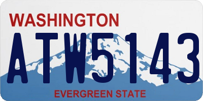 WA license plate ATW5143