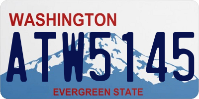 WA license plate ATW5145