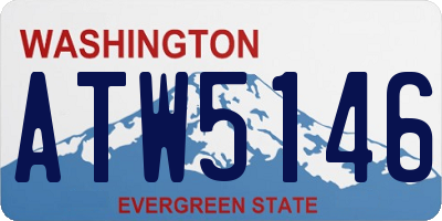 WA license plate ATW5146