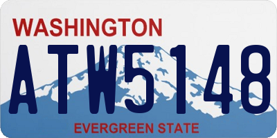 WA license plate ATW5148