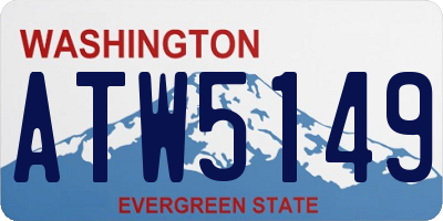 WA license plate ATW5149