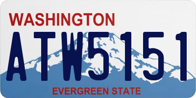WA license plate ATW5151