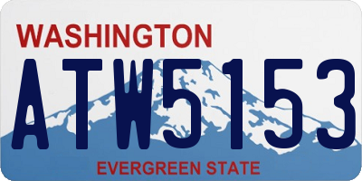 WA license plate ATW5153
