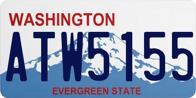 WA license plate ATW5155