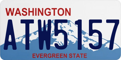 WA license plate ATW5157