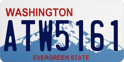 WA license plate ATW5161