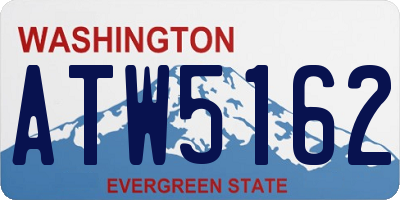 WA license plate ATW5162