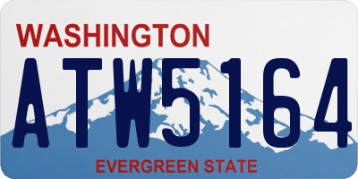 WA license plate ATW5164